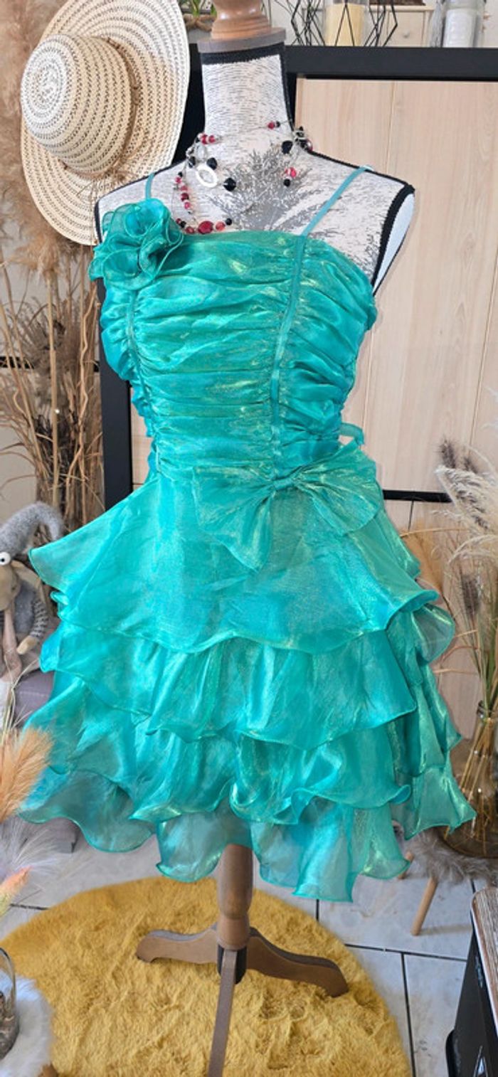 Superbe robe en voile de tulle organza neuve - photo numéro 6