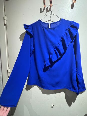 Blouse manches longues bleue taille S
