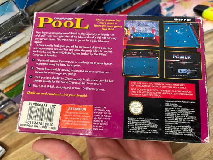Championship Pool - Super Nintendo / Famicom / Nes - photo numéro 2