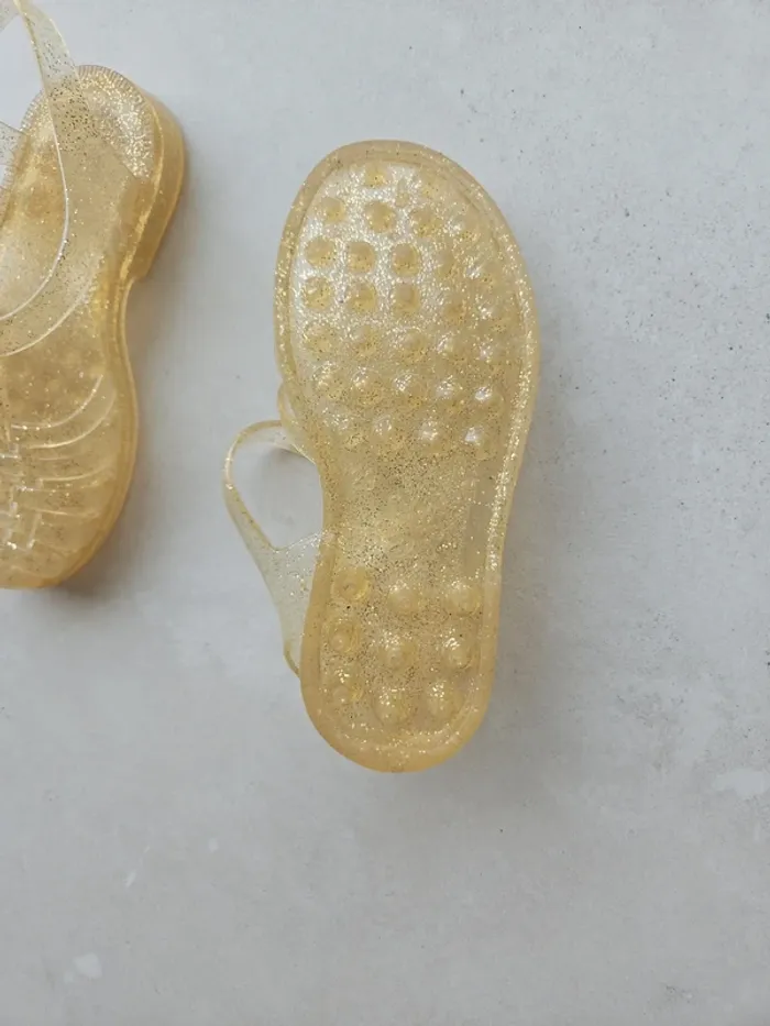 Sandales Méduses dorées paillettes pointure 29 - photo numéro 2