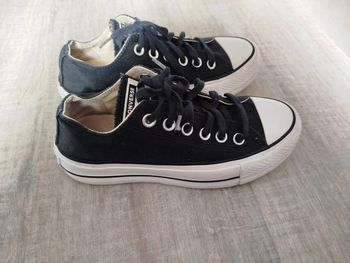 Converse noires plateforme pointure 35