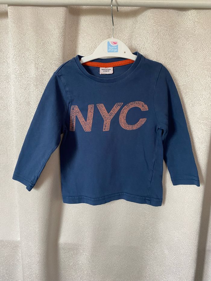 T-shirt marine NYC 2 ans Tape à l’œil