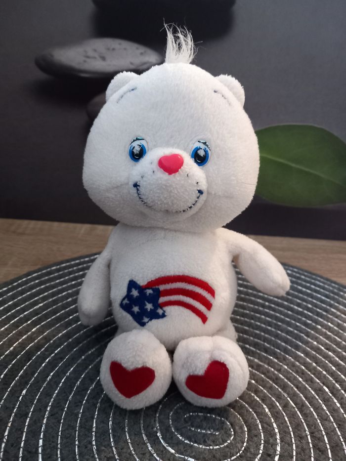 Peluche bisounours america petit modèle 22cm