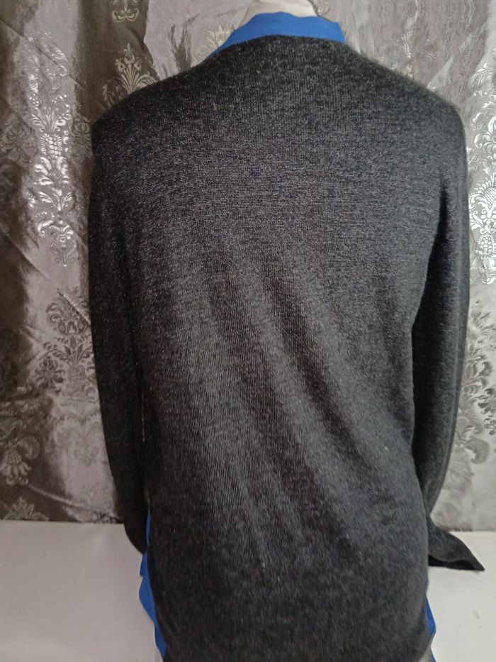 Gilet original gris bleu - photo numéro 3