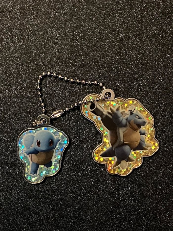 Charm Accessoire Porte clés Pokémon - Carapuce et Tortank (Squirtle Blastoise) - photo numéro 2