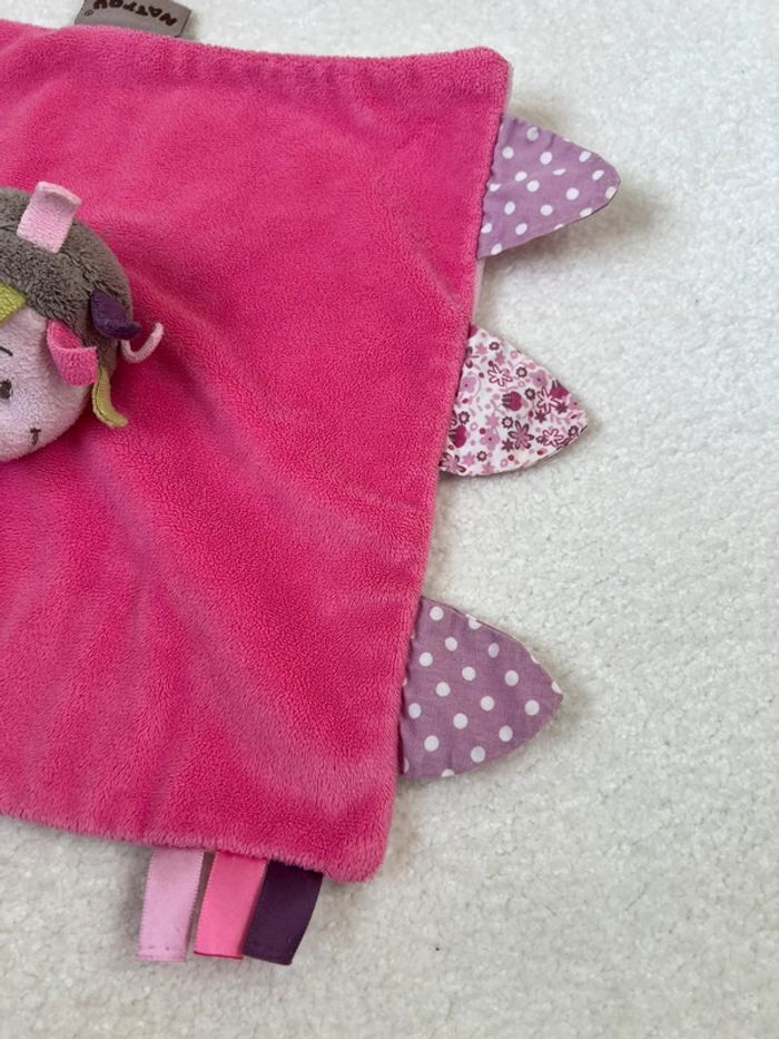 Doudou plat rose Nattou hérisson - photo numéro 3