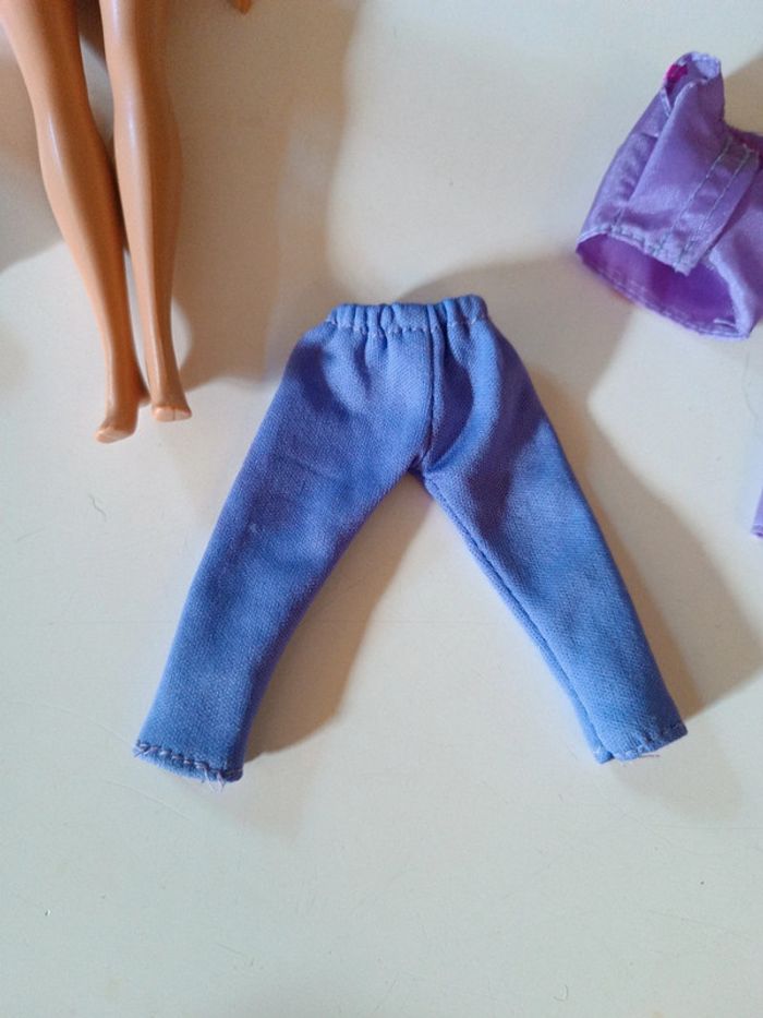 Poupée doll mattel barbie mannequin 2010 blonde hair blond jupe longue purple violet robe sac - photo numéro 6