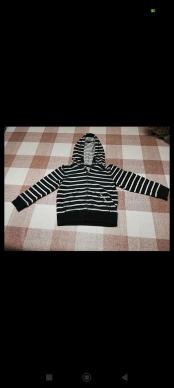 Gilet rayé blanc/marine tape à l'oeil 4 ans