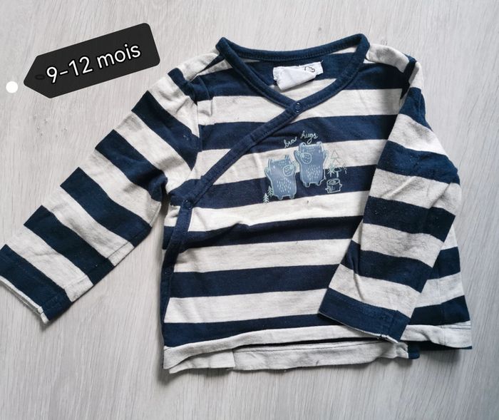 t-shirt manches longues 9-12 mois garçon
