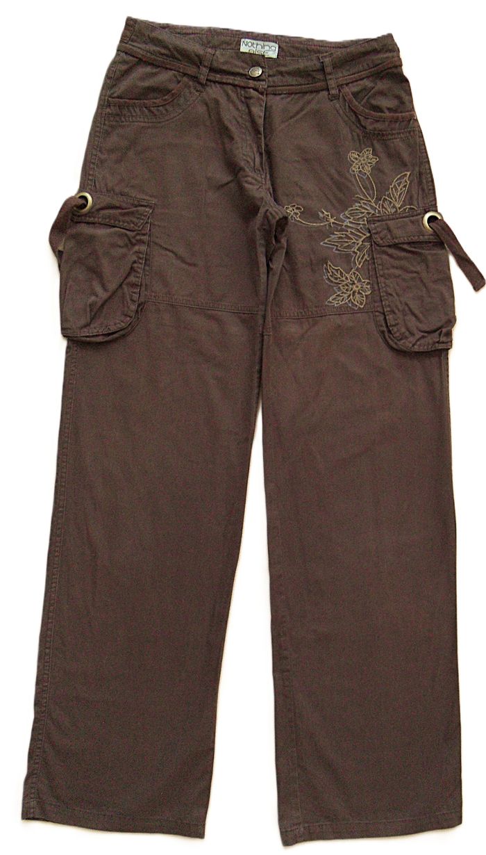 Pantalon brode marron. Nothing Else. Taille 36