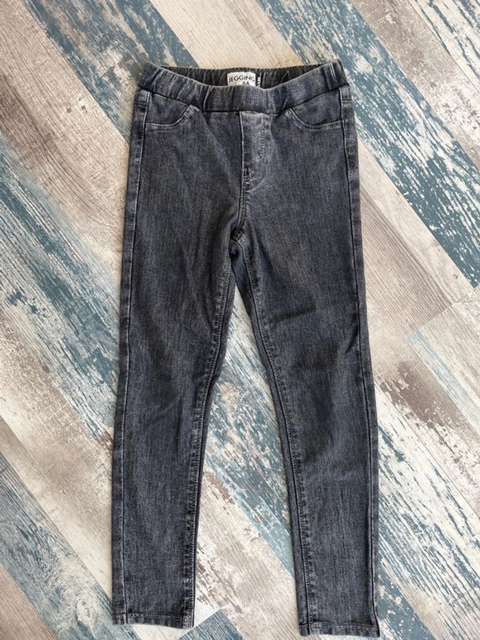 Jegging gris foncé délavé fille 8 ans Kiabi