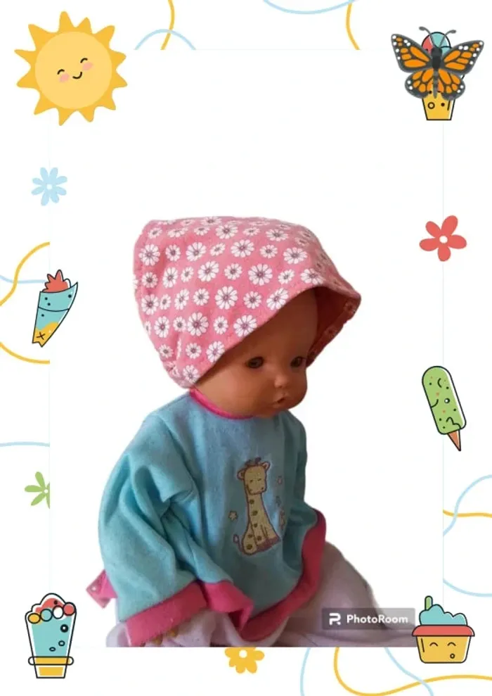 Bandana rose à fleur