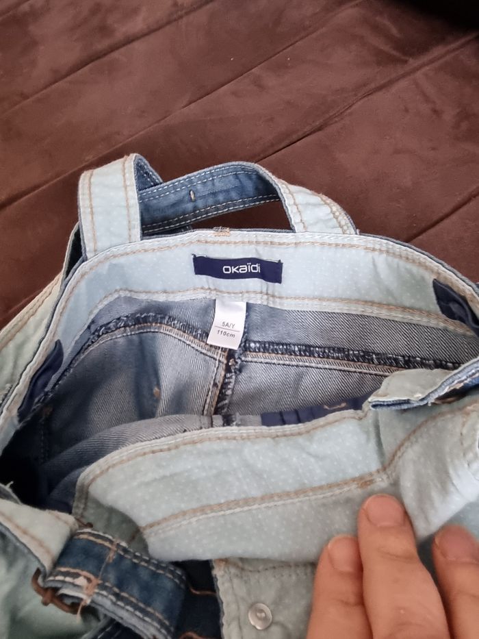 Salopette short en jean fille Okaidi NEUVE 5 ans - photo numéro 7