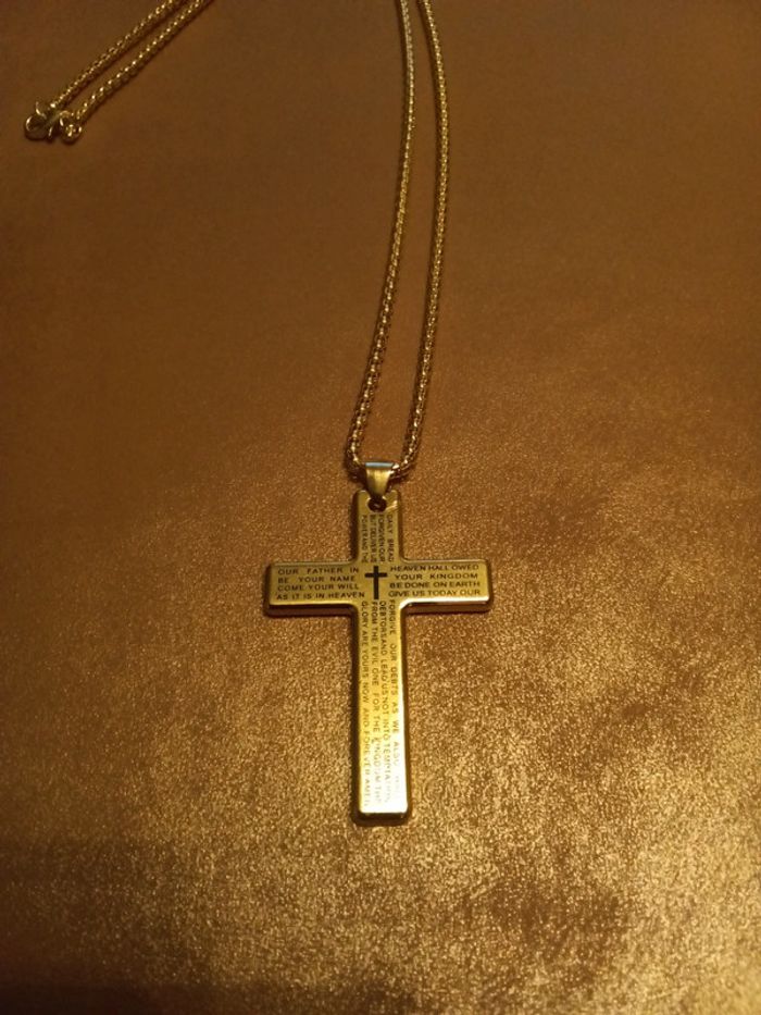 Collier et pendentif spirituel croix chrétienne - photo numéro 2