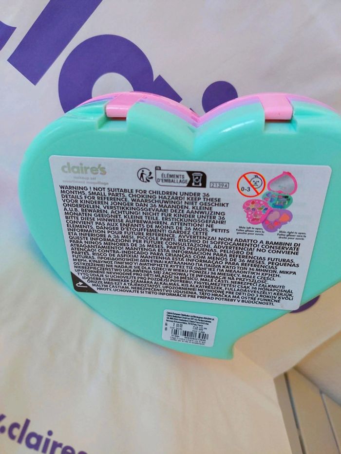 Coffret maquillage enfant coeur strass Neuf Claire's - photo numéro 4