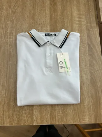 Polo homme blanc taille XXL taille 44 neuf tshirt homme blanc