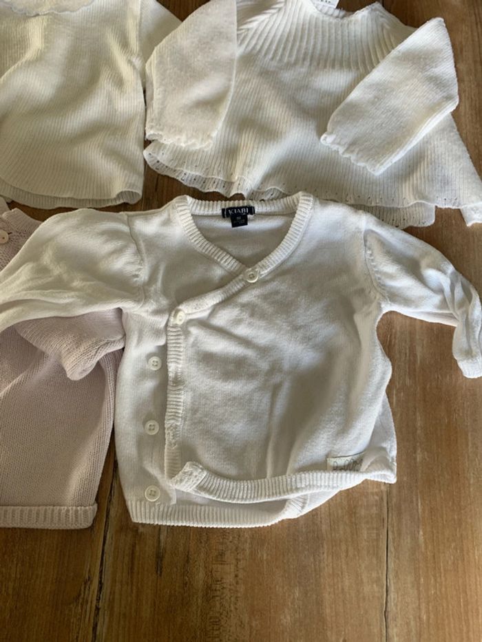 Lot de 5 pulls/ gilets fille 1 mois - photo numéro 4