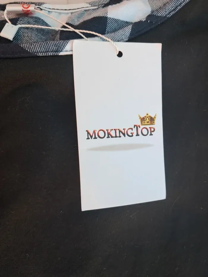 Joli haut manches longues 2 en 1 avec gilet intégré noué au dos - T42 / XL - neuf - MokingTop - photo numéro 3