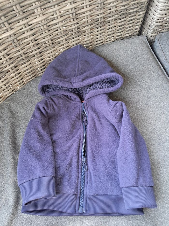 Lot de 2 gilets sweats zippés neufs 12mois garçon - photo numéro 3