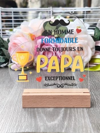 Plaque cœur " PAPA "