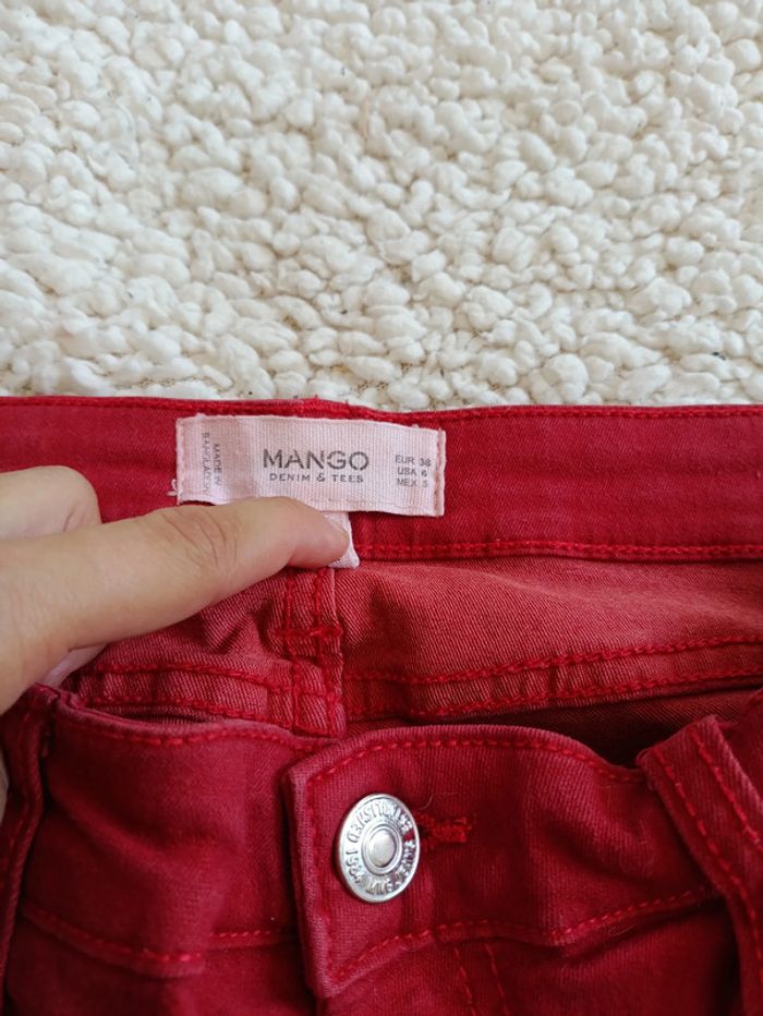 Jean skinny rouge – Mango – taille 38 mignon cute - photo numéro 2