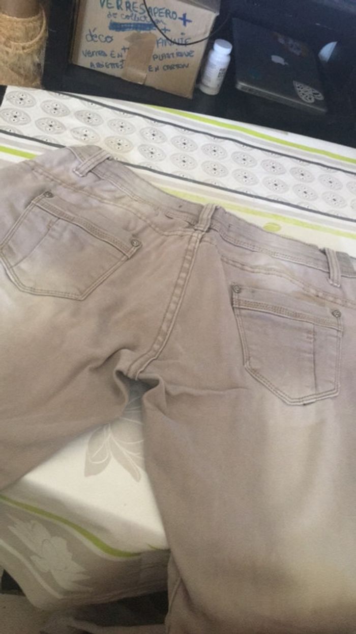 Chouette jeans👖 beige - photo numéro 3