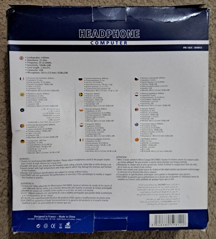 🎮 Micro casque monoral 5.1 USB Dacomax - neuf - photo numéro 4