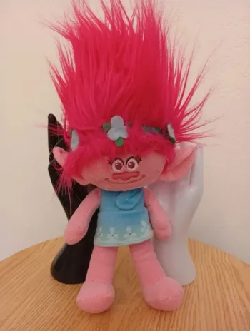 Peluche poupée rose bleu trolls original DreamWorks poppy 40cm