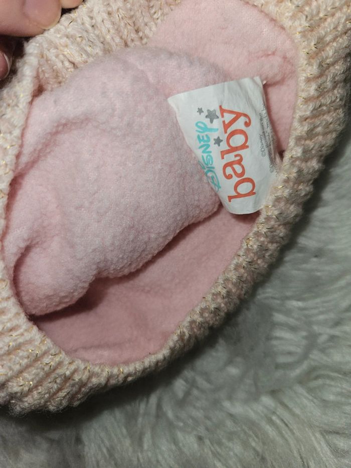 Bonnet bébé Minnie rose clair - photo numéro 4