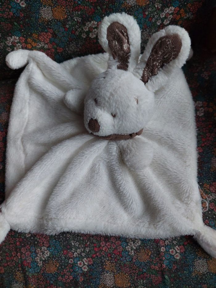 Doudou carré lapin oreilles bandana Nicotoy - photo numéro 3