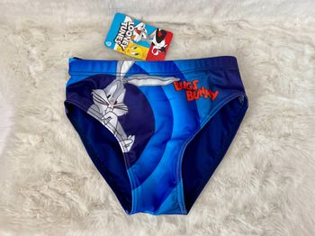 Maillot de bain, Slip de bain Bugs Bunny, Looney Tunes taille 7/8 ans
