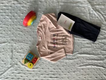 pyjama 2 pièces en velours rose et marine hello kitty 2 ans