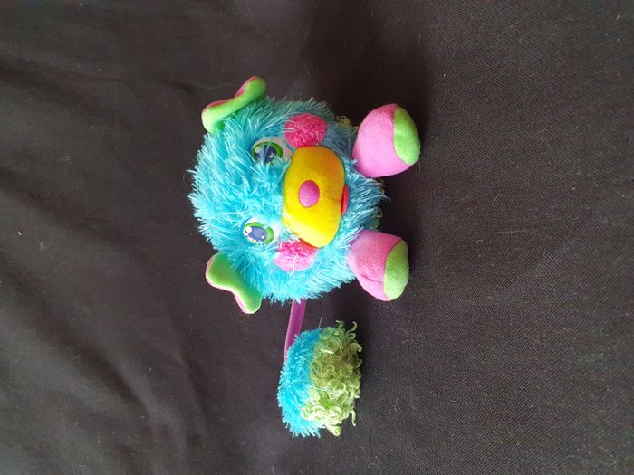 Peluche popples Playmates toys 2007 Bleu et vert