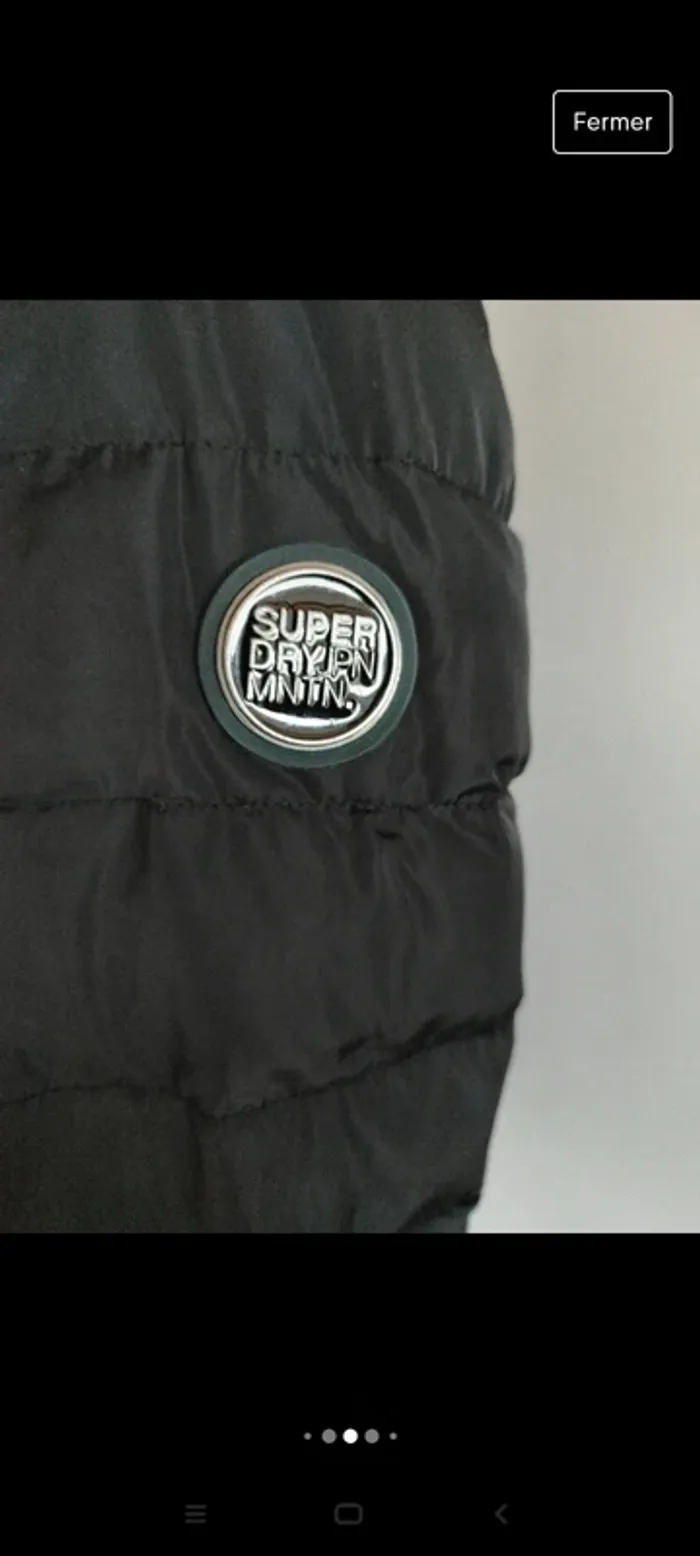 Doudoune Superdry noire XS - photo numéro 4