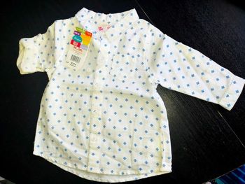 Chemise manches longues DPAM taille 6 mois