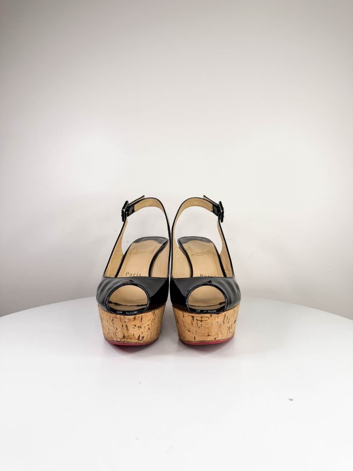 Sandales compensées noires - photo numéro 3