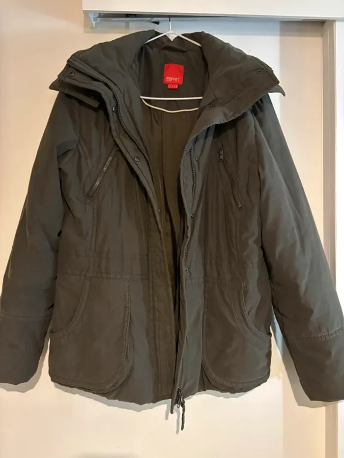 Manteau à capuche kaki Esprit taille 38-M très bon état - photo numéro 9