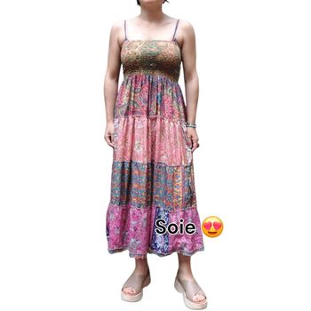 Robe en soie taille unique