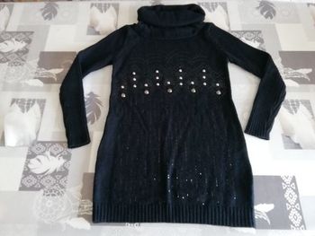 Pull perles et strass