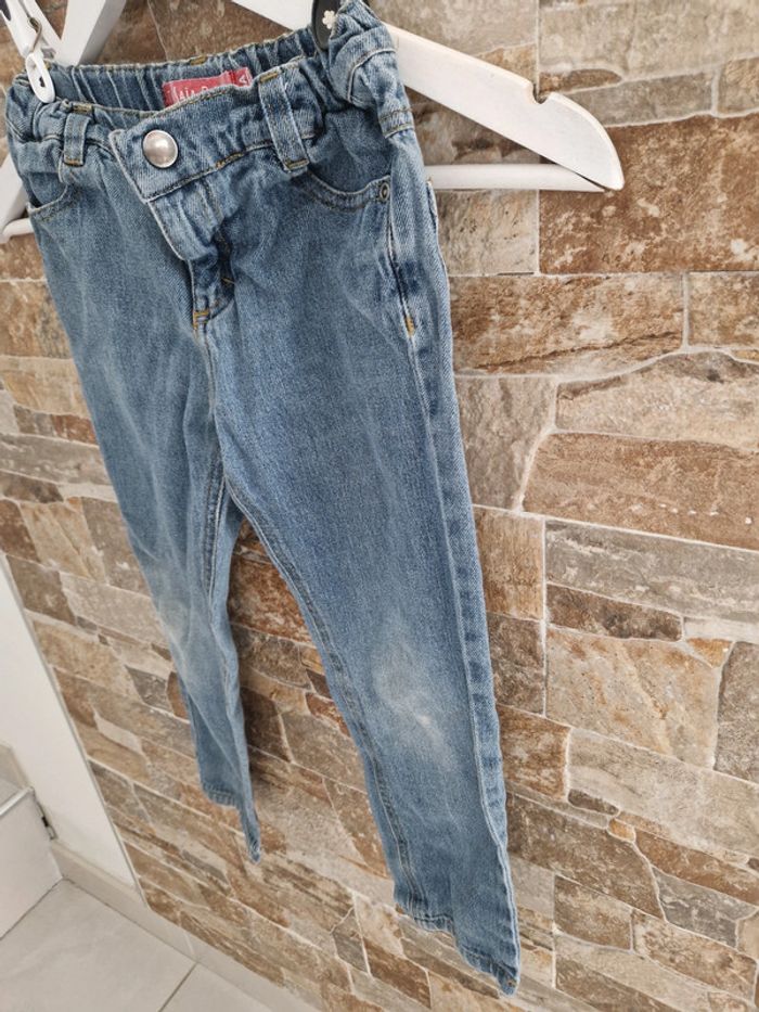 1 pantalon jean bleu taille 6 ans marque tissaia basics - photo numéro 4