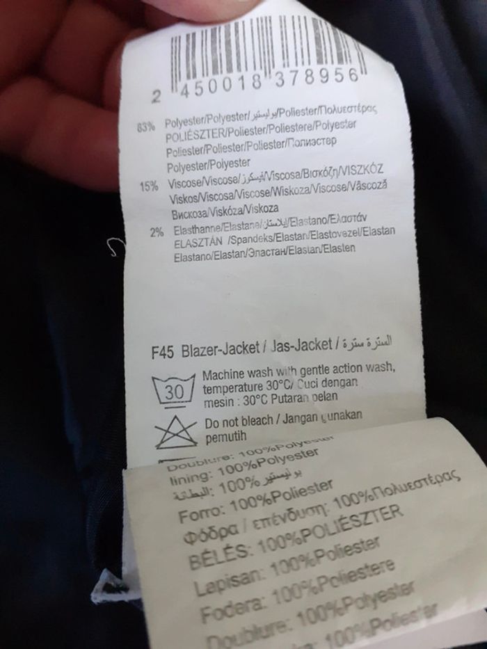 Veste zippée femme bleu marine à motifs taille 42 - photo numéro 9