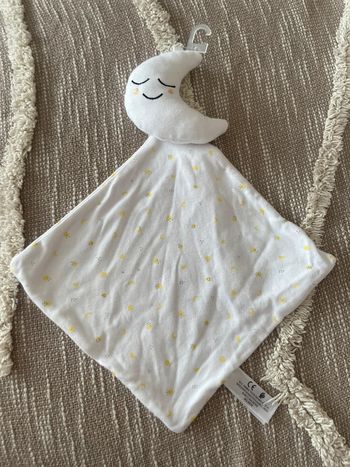 Peluche doudou plat 38cm Simba toys lune blanc et jaune neuf