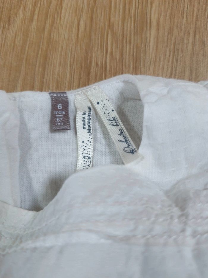 Robe blanche bébé fille 6 mois style vintage - photo numéro 5