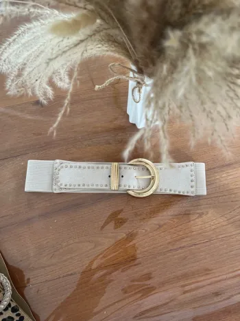 Ceinture beige dorée