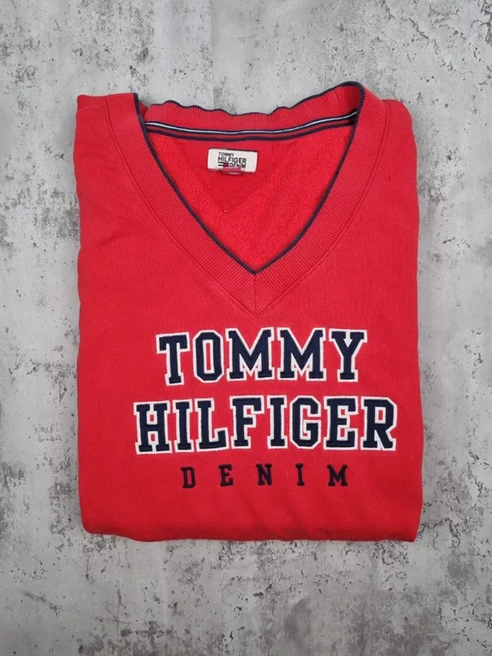 Robe pull Tommy Hilfiger rouge – Taille XS Femmes (mesures en photos) - photo numéro 2