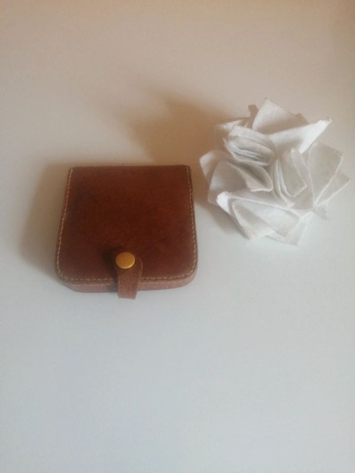 🌸Porte monnaie cuir véritable marron Vintage 🌸 - photo numéro 2