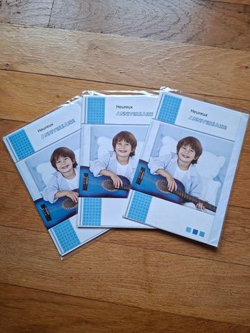 3 cartes d'anniversaire pour garçon