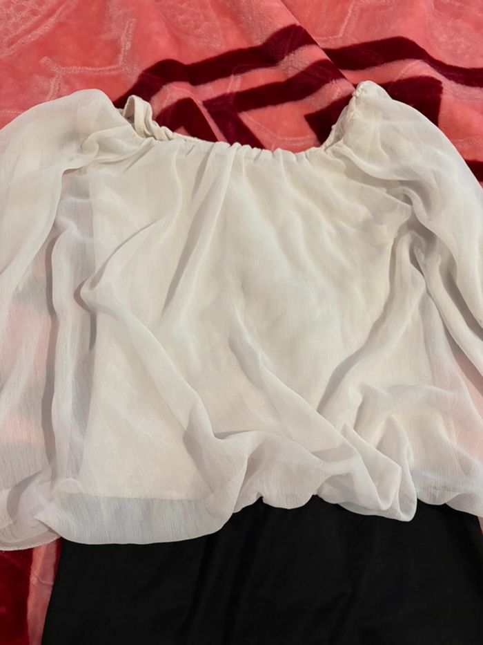 Robe blanche et noir - photo numéro 3