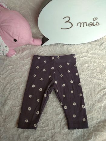 Legging Fille 3 mois Fleurs marguerite Kiabi
