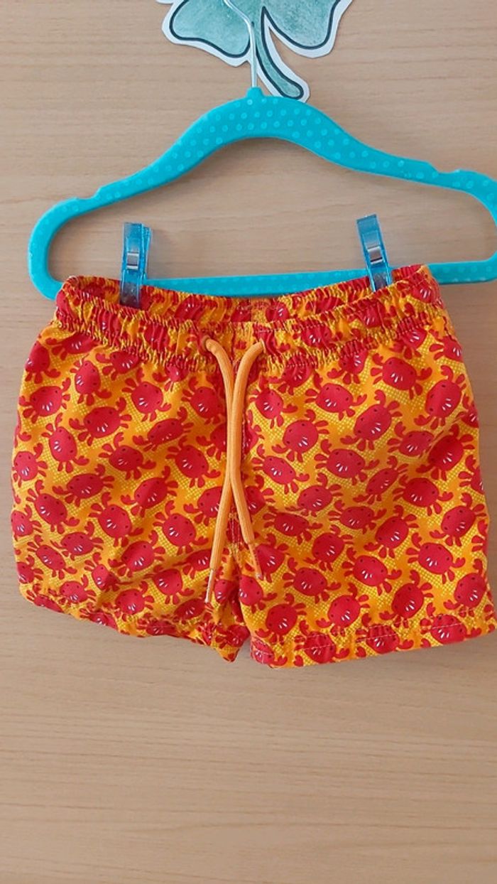 Short maillot crabes